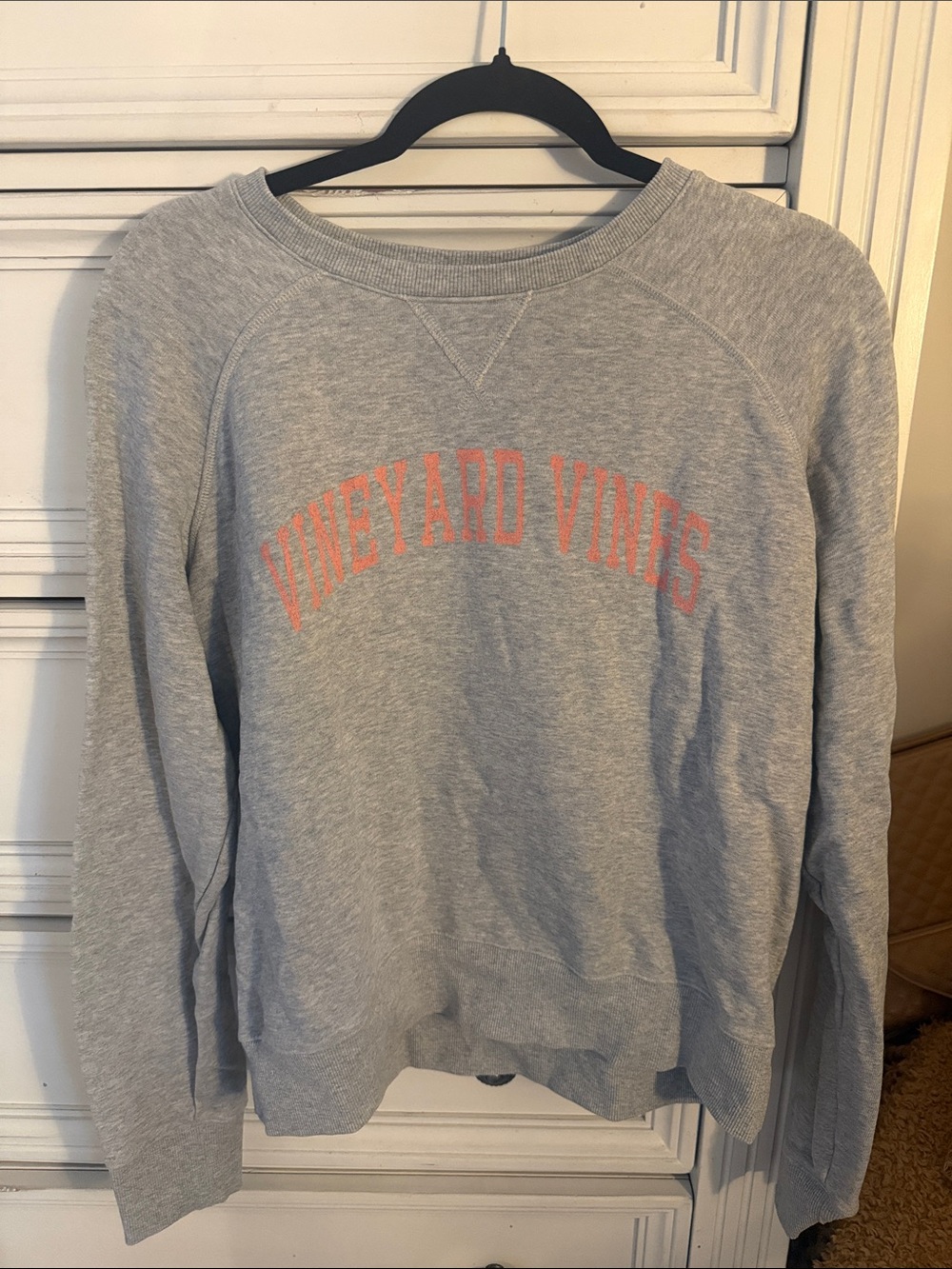 Vineyard Vines Gray Sweatshirt with Pink Logo